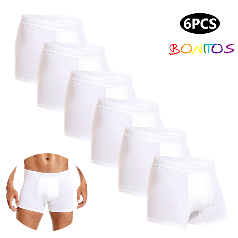 Boxer Brief Pack Cotton - 6 stücke Weiß Männer Höschen Baumwolle