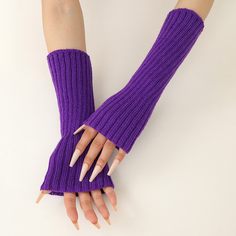 Thermal Long John - Bunte warme gestrickte Armstulpen für Mädchen,